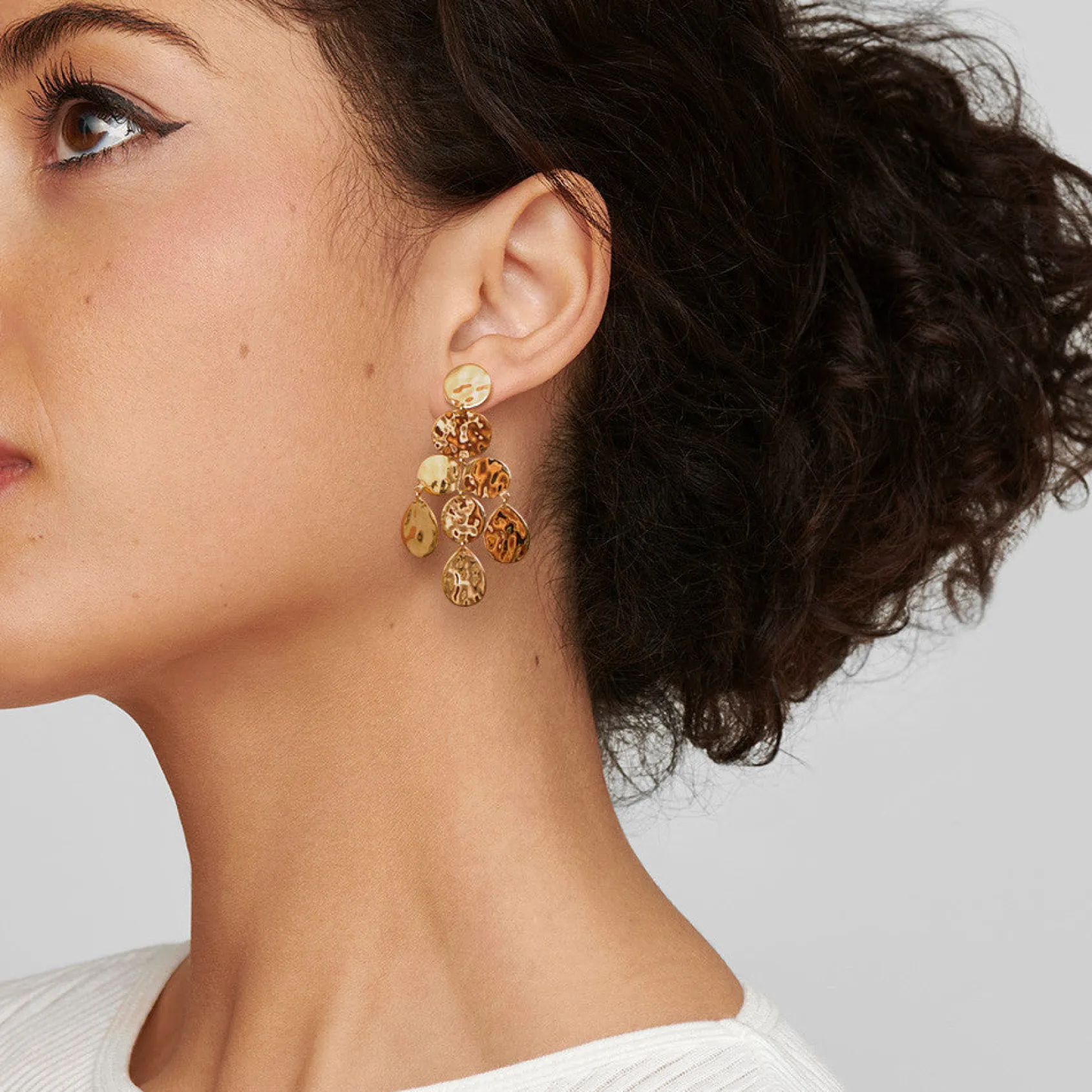 Crinkle Chandelier Earrings