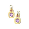 Crinkle 2-Stone Earrings