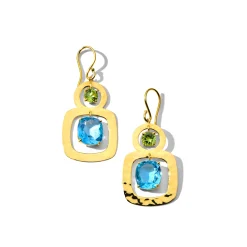 Crinkle 2-Stone Earrings