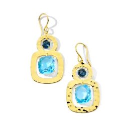Crinkle 2-Stone Earrings