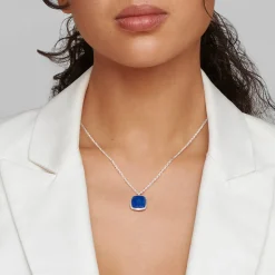 Cushion-Cut Pendant Necklace 16-18
