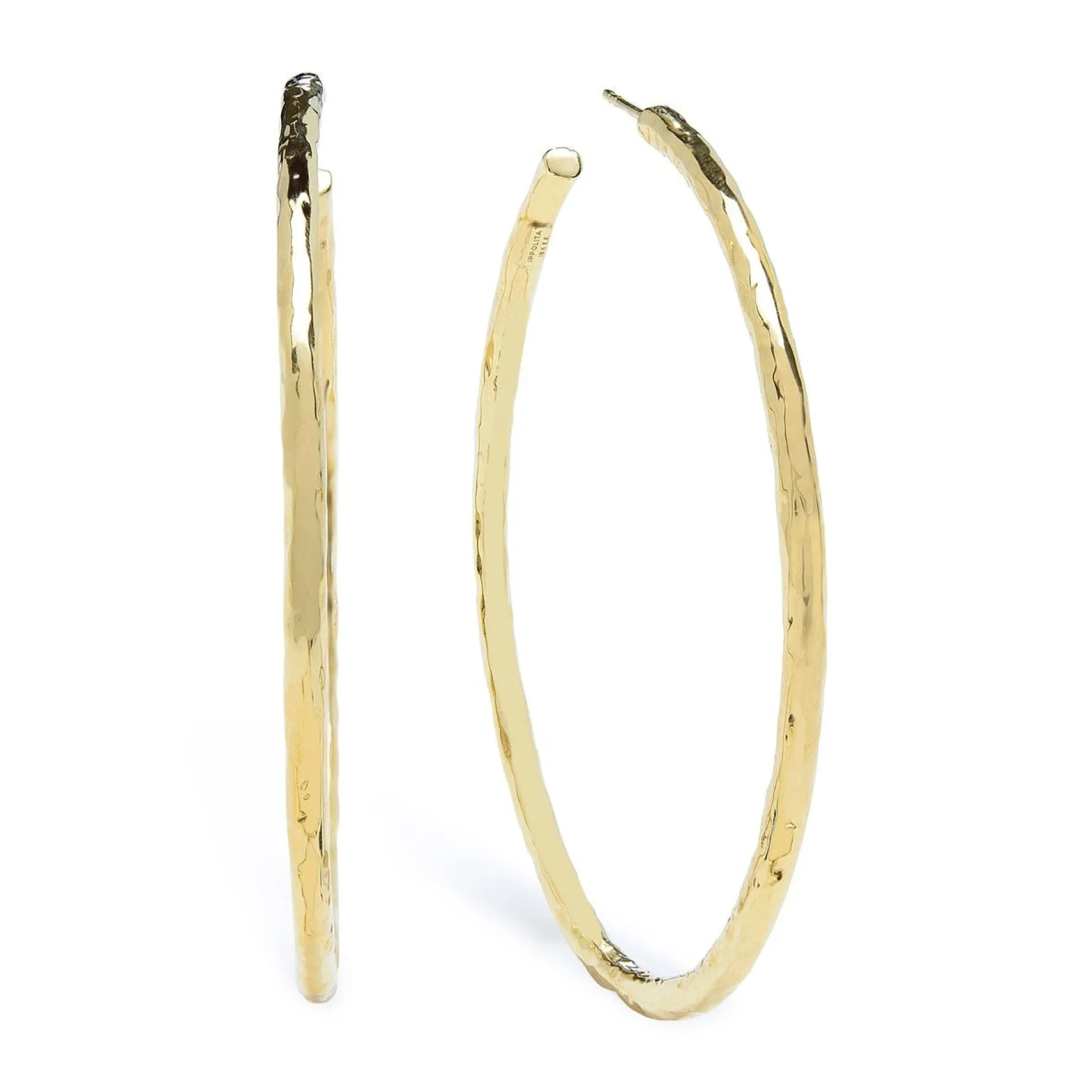 Extra Large Hammered Hoop Earrings