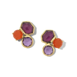 Gelato 3-Stone Stud Earrings