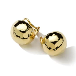 Hammered Pinball Clip Earrings