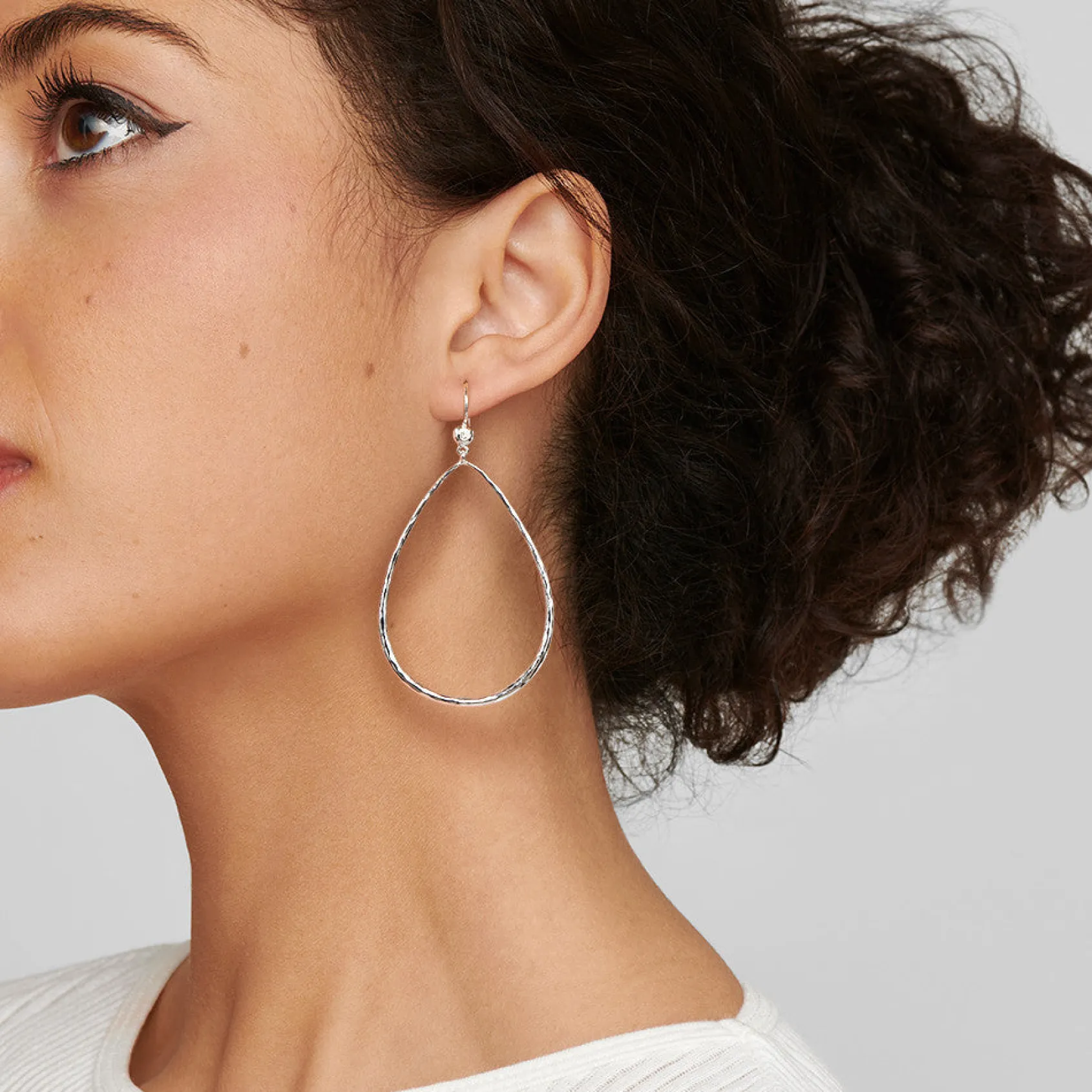 Hammered Teardrop Earrings