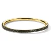Hinged Bangle with Black Diamonds