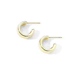 Huggie Hammered Hoop Earrings