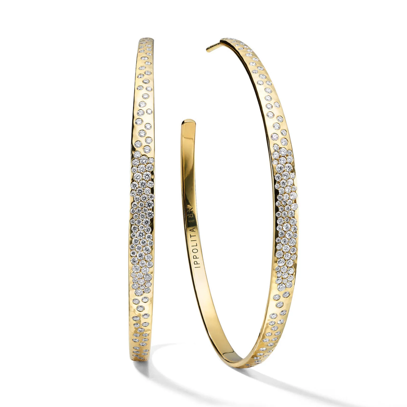 Large Crinkle Hoop Earrings (1.52ctw)
