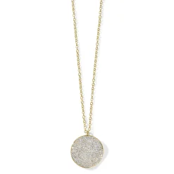 Large Flower Pendant Necklace 16" (1.06ctw)