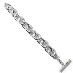 Large Hammered Bastille Link Bracelet