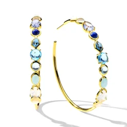 Large Mixed-Shape Hoop Earrings