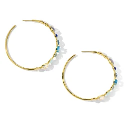 Large Mixed-Shape Hoop Earrings