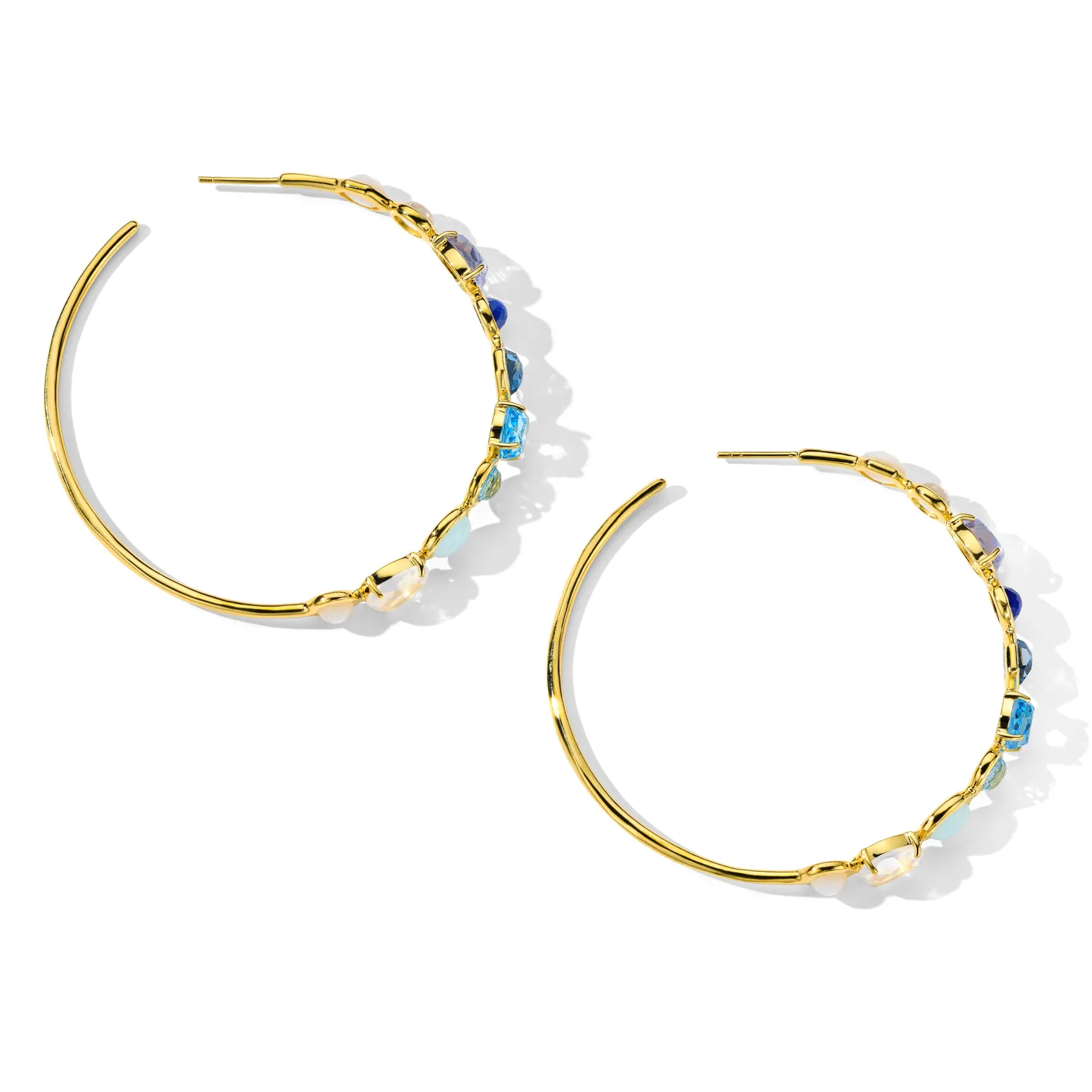 Large Mixed-Shape Hoop Earrings