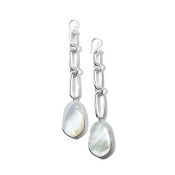 Large Multi Stone Linea Link Earrings