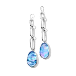 Large Multi Stone Linea Link Earrings