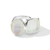 Large Oval Stone Mixed-Cut Cushion Ring