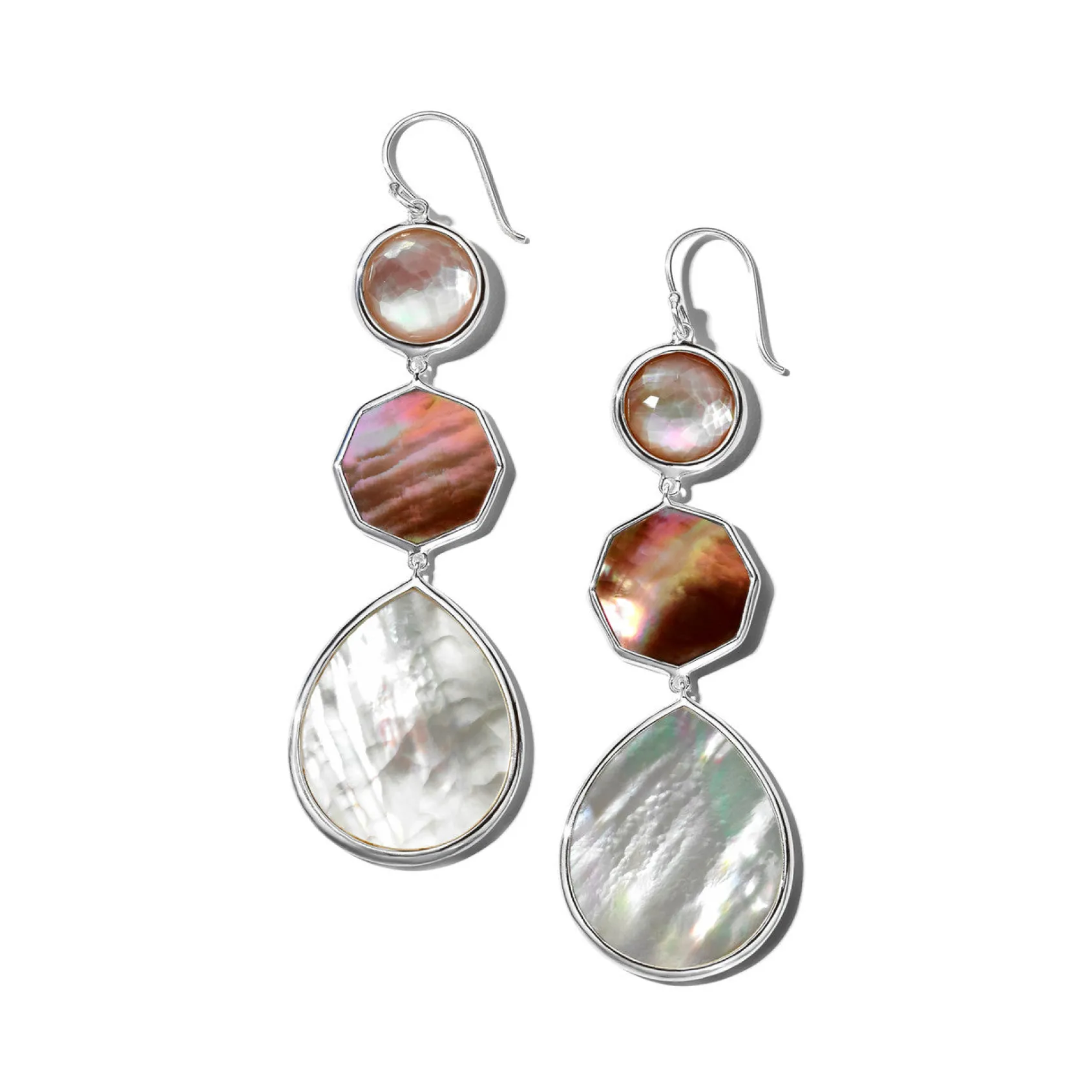 Large Polished Crazy 8's Earrings