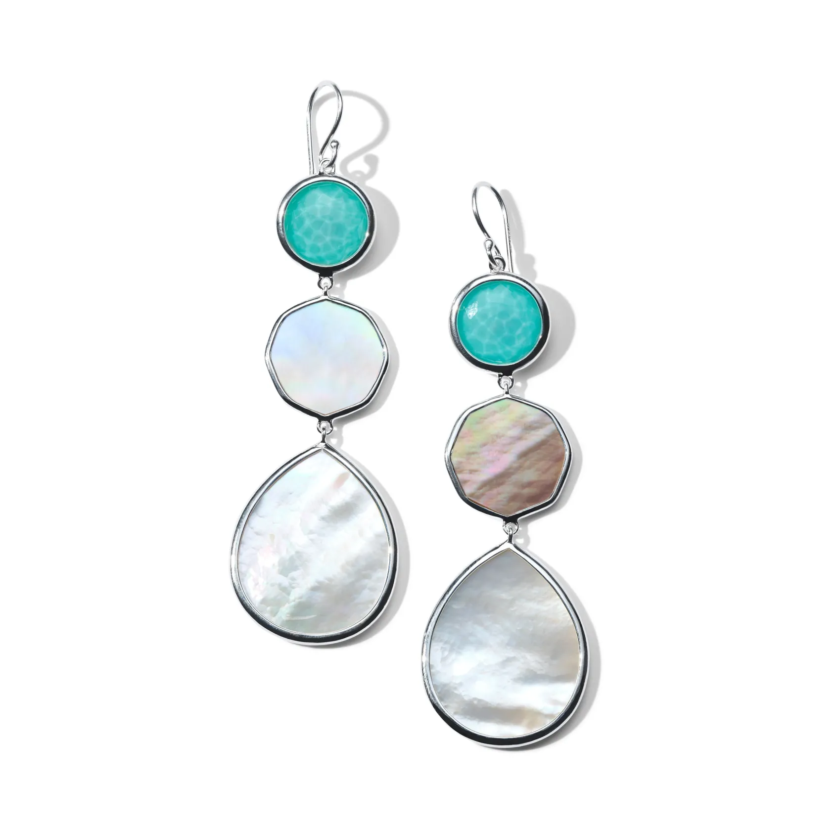 Large Polished Crazy 8's Earrings