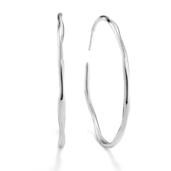 Large Squiggle Hoop Earrings