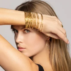 Large Squiggle Hoop Earrings