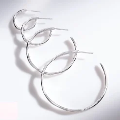Large Squiggle Hoop Earrings