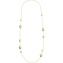 Long Hammered Multi Station Layering Necklace