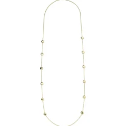 Long Hammered Pinball Layering Necklace