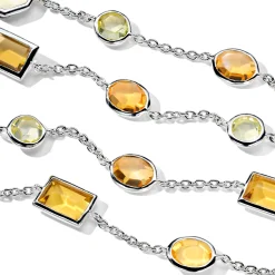 Long Mixed-Cut Station Necklace 36"