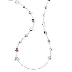 Long Mixed-Cut Station Necklace 36