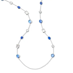Long Mixed-Cut Station Necklace 36