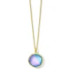 Medium Circular Stone Pendant Necklace