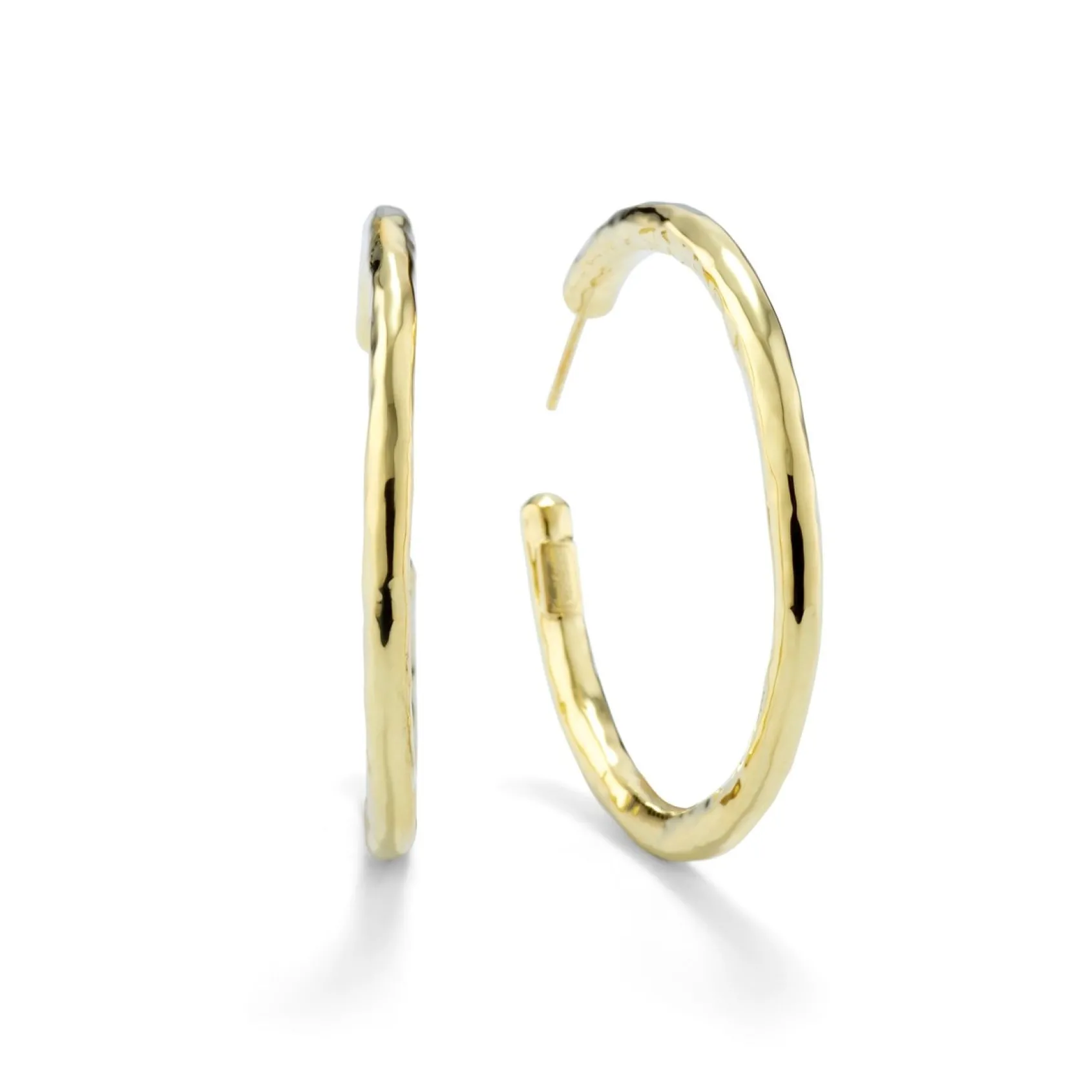 Medium Hammered Hoop Earrings