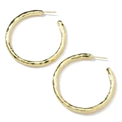 Medium Hammered Hoop Earrings