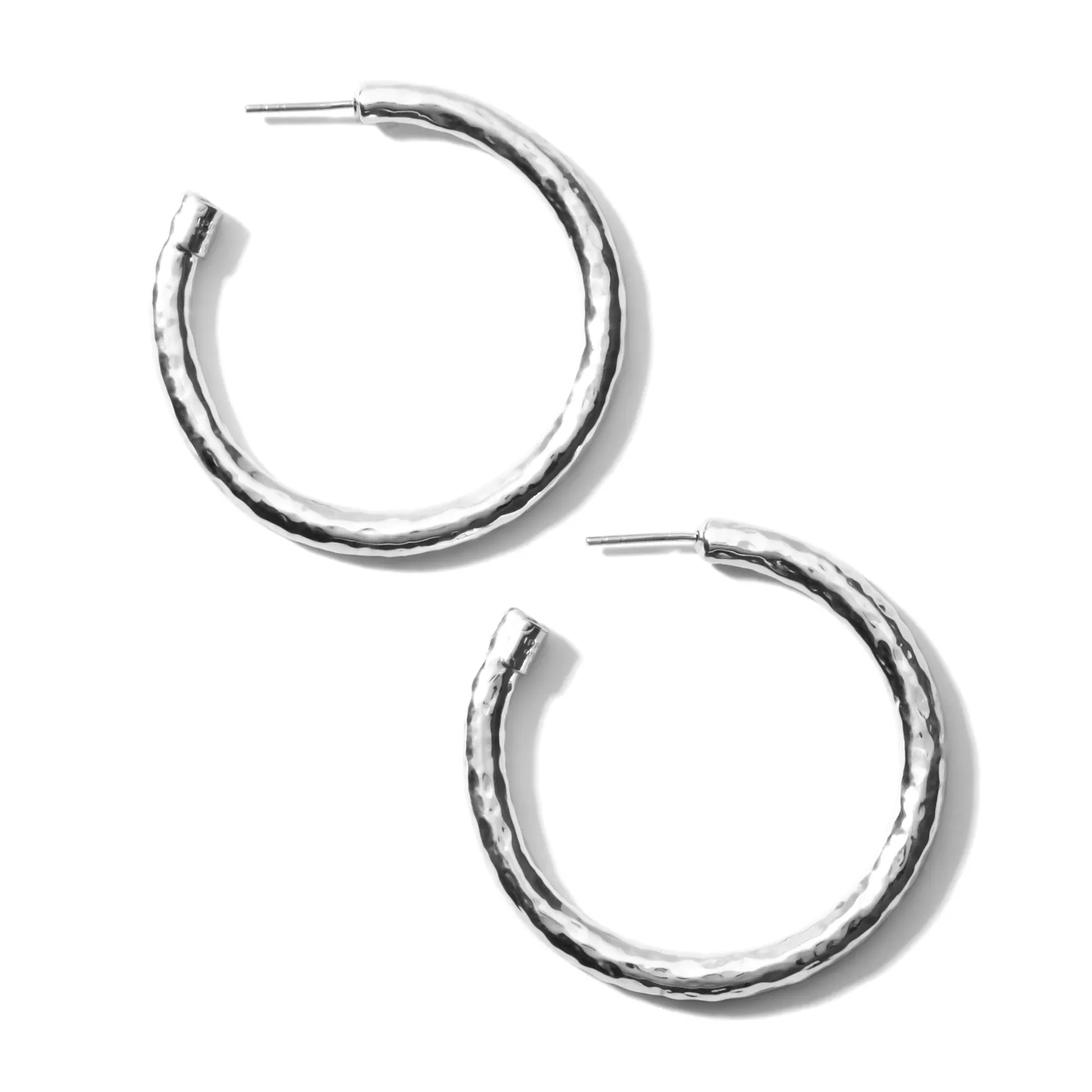 Medium Hammered Hoop Earrings