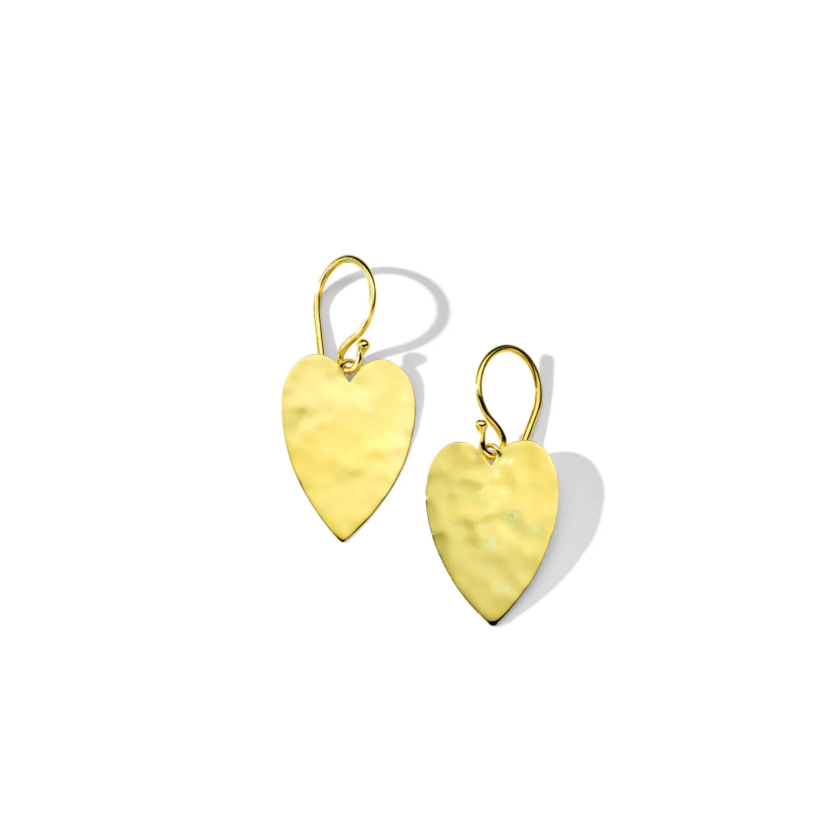 Medium Heart Crinkle Earrings