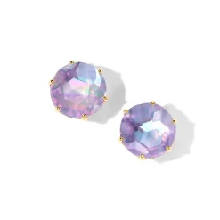 Medium Round Stud Earrings