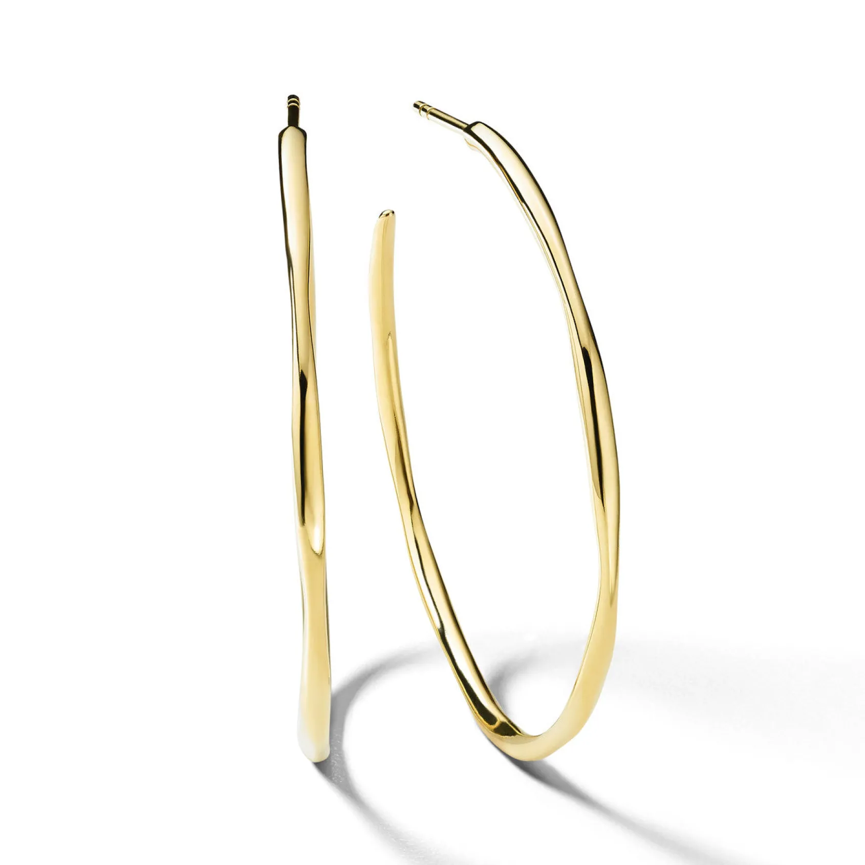 Medium Thin Squiggle Hoop Earrings