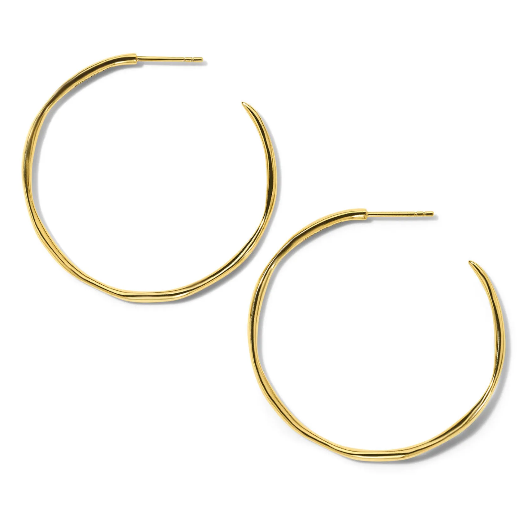 Medium Thin Squiggle Hoop Earrings