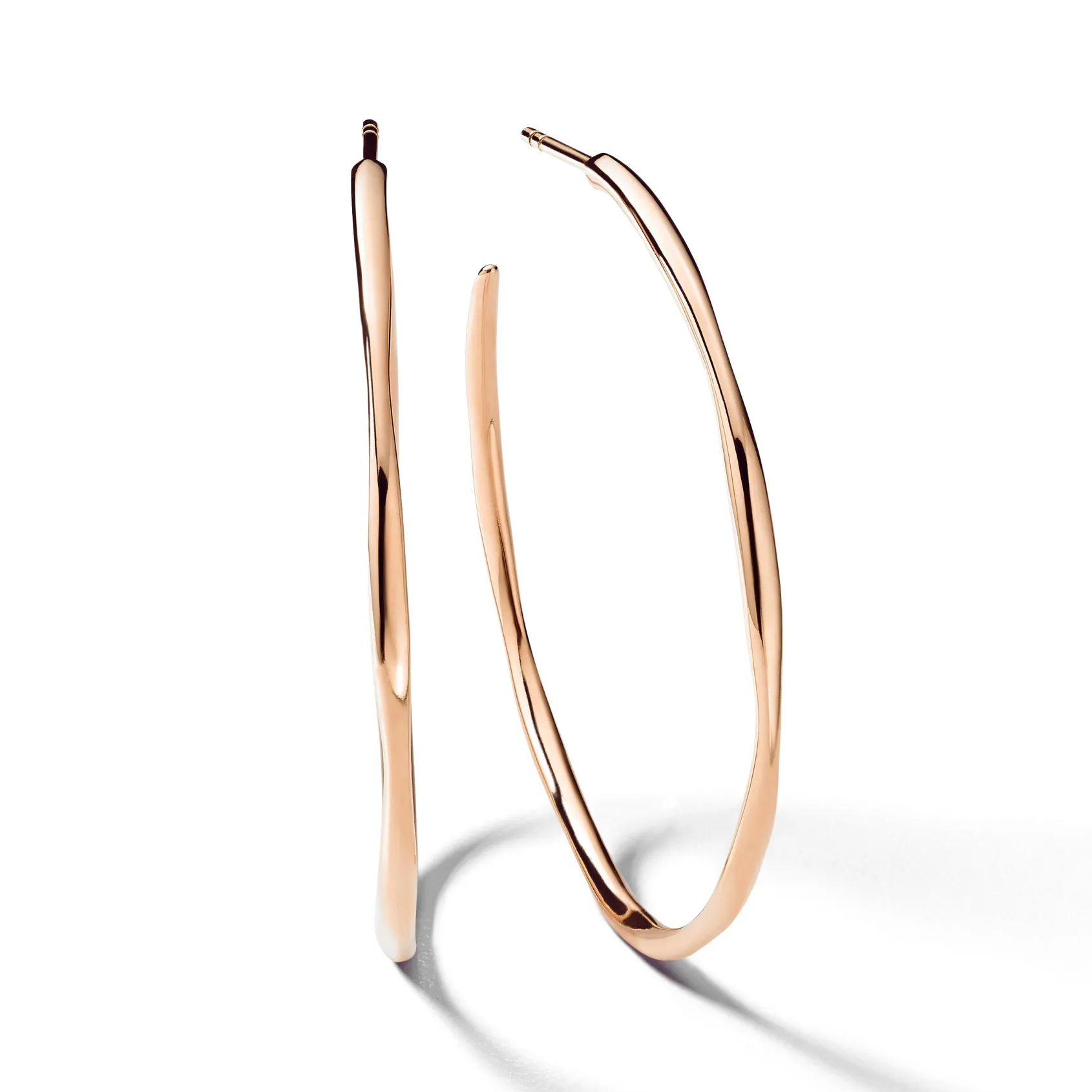 Medium Thin Squiggle Hoop Earrings