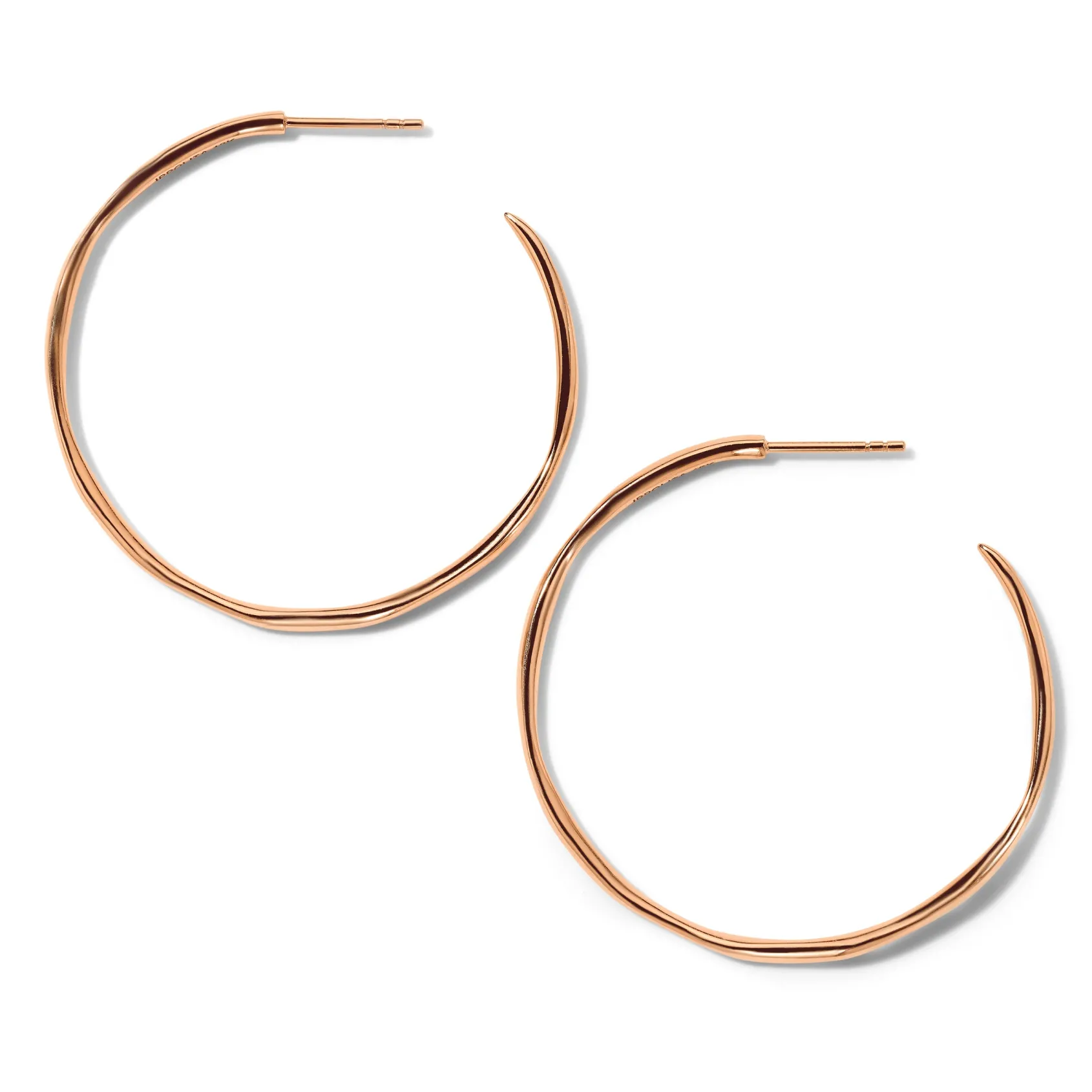 Medium Thin Squiggle Hoop Earrings