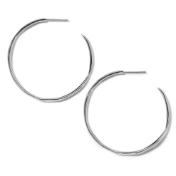 Medium Thin Squiggle Hoop Earrings
