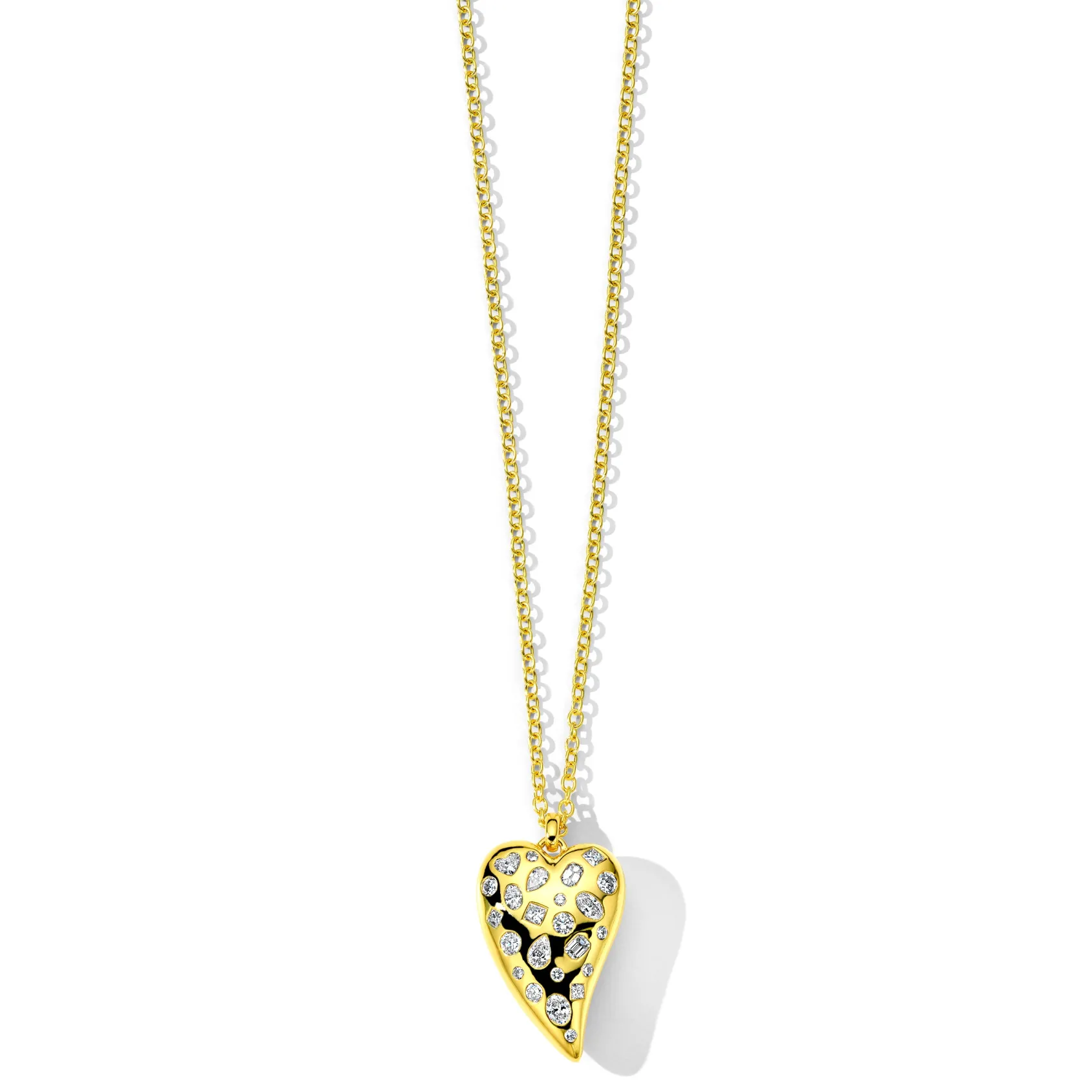 Medium Valentina Heart Pendant Necklace Fancy Shape Diamonds (1.84ctw) 16-18"