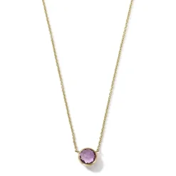 Mini Single Stone Pendant Necklace