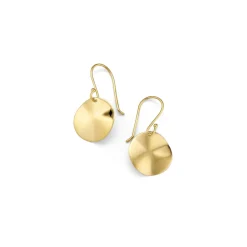Mini Wavy Disc Drop Earrings