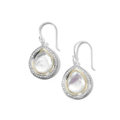 Mixed Metal Teardrop Earrings (0.87.ctw)