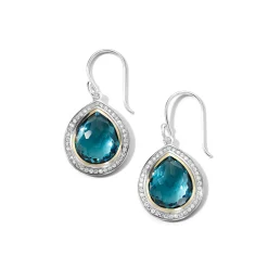 Mixed Metal Teardrop Earrings (0.87.ctw)