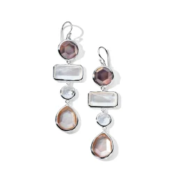 Mixed-Cut 4-Tier Earrings