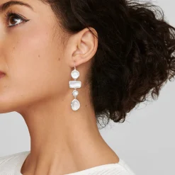 Mixed-Cut 4-Tier Earrings