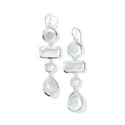 Mixed-Cut 4-Tier Earrings