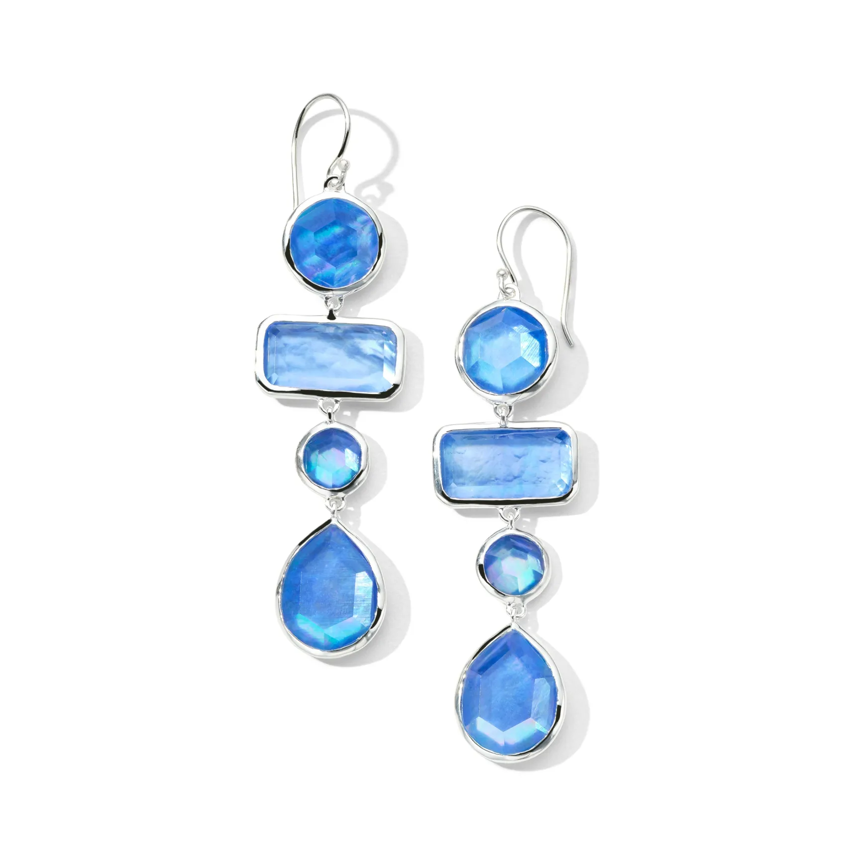 Mixed-Cut 4-Tier Earrings